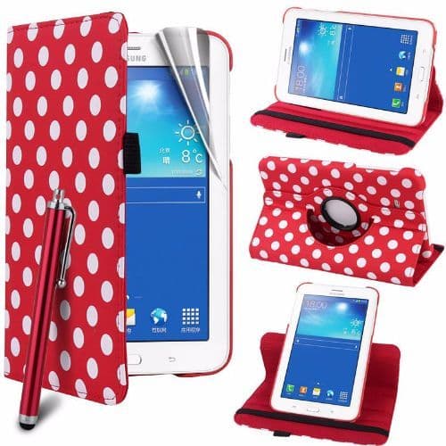 Samsung Galaxy Tab 3 7 Lite 360 Swivel Stand Case Cover